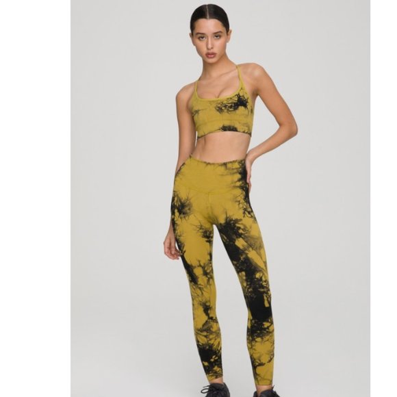 NWT Good American Tie Dye Seamless Legging | Golden Olive001 - Picture 1 of 7
